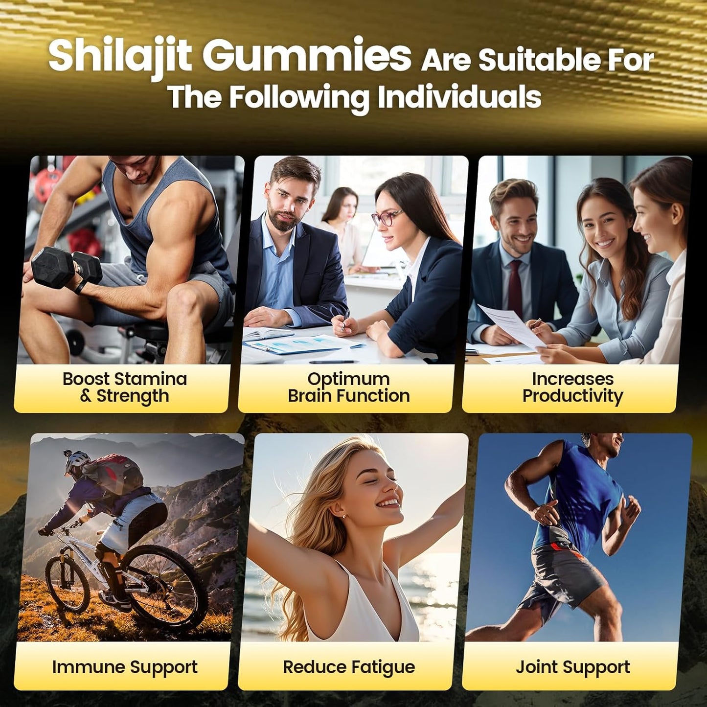 Pure Himalayan Shilajit Gummies Boost Energy, Focus & Vitality