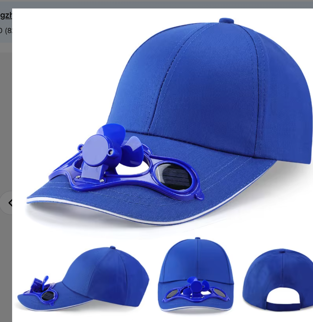 Custom 3D Embroidered Solar Charger Snapback Hat Unisex Cotton Cap With 3D Solar Powered