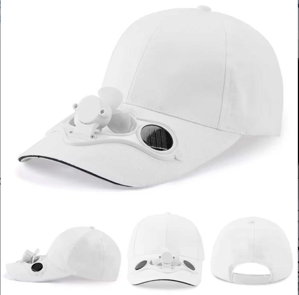 Custom 3D Embroidered Solar Charger Snapback Hat Unisex Cotton Cap With 3D Solar Powered