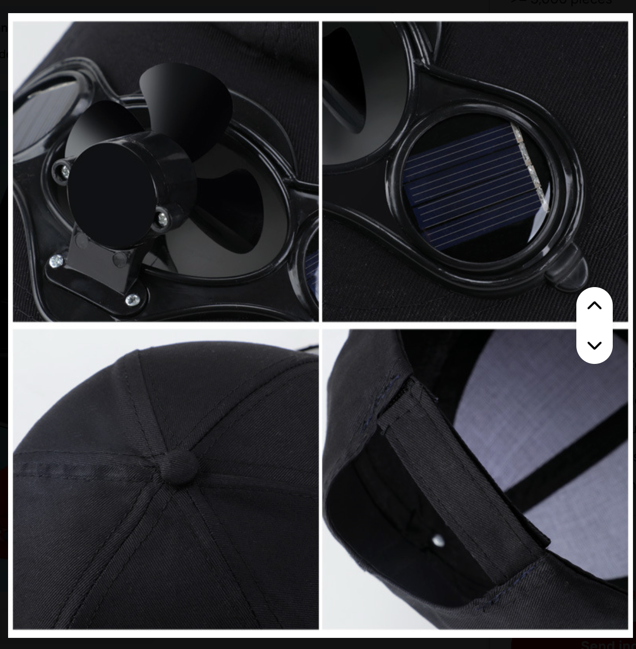 Custom 3D Embroidered Solar Charger Snapback Hat Unisex Cotton Cap With 3D Solar Powered