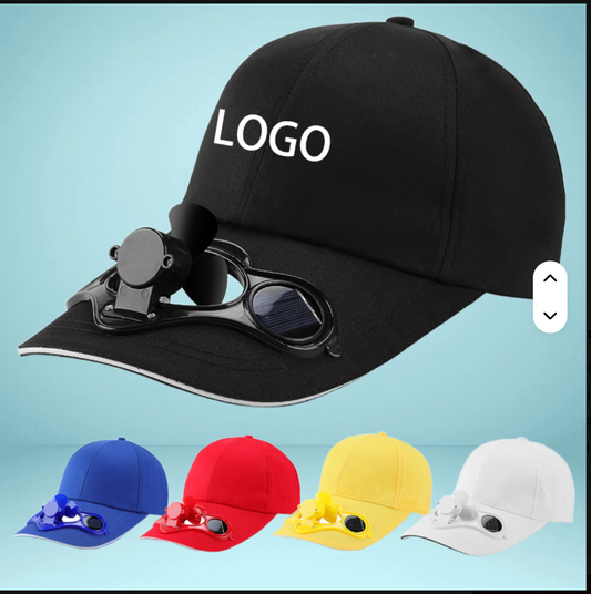 Custom 3D Embroidered Solar Charger Snapback Hat Unisex Cotton Cap With 3D Solar Powered