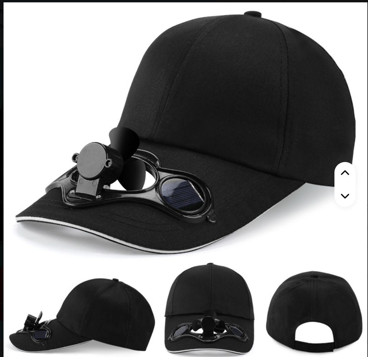 Custom 3D Embroidered Solar Charger Snapback Hat Unisex Cotton Cap With 3D Solar Powered